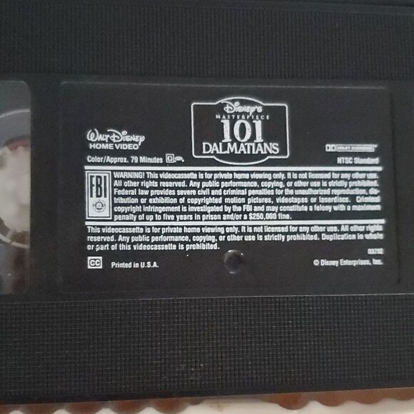 1999 Walt Disney Masterpiece 101 Dalmatians VHS Tape - Picture 9 of 10